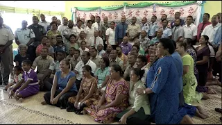 Fiji's Prime Minister meets with civil servants at the Taveuni Hospital in Waiyevo