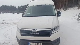 Test zimowy MAN TGE 4X4 automat (VW Crafter 4Motion)