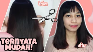 Cara Potong Rambut Sendiri di Rumah | First Time I Try Cutting My Own Hair #Proudmyself