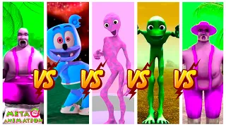 Color Dance Challenge Dame Tu Cosita vs El Taiger vs Bad Santa vs Gummy Bear | META ANIMATION