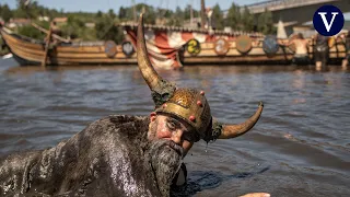 Los vikingos desembarcan en Galicia en la tradicional fiesta del pueblo de Catoira