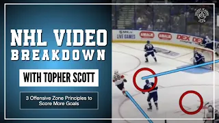 3 Offensive Zone Principles to Score More Goals | NHL Video Breakdown by Topher Scott