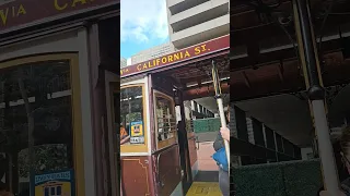 Cali Boy rides San Francisco cable car