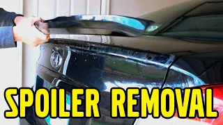 2015-2020 Subaru WRX, Trunk Spoiler Removal