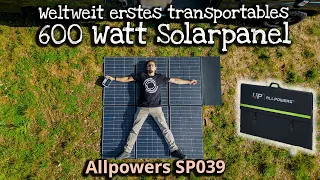 Weltweit erstes transportables 600 Watt Solarpanel Allpowers SP039