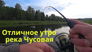 ОТЛИЧНОЕ УТРО НА КРАСИВОЙ РЕКЕ ЧУСОВАЯ! Рыбалка на спиннинг! Рыбалка для души!