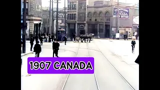 [4K, 60fps] 1907 Vancouver & Victoria, Canada (Audio added) - Video AI Restoration