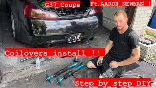 2008 Infiniti g37 coupe coilovers install