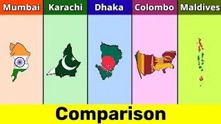 Mumbai vs Karachi vs Dhaka vs Colombo vs Maldives | South Asian Cities Comparison | Data Duck