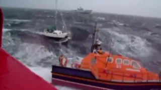 RNLI Peterhead Tamar Lifeboat rough sea poor day RNLI Film of the year