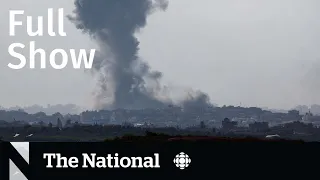 CBC News: The National | Refugee camp airstrike, Carbon tax demands, Sextortion