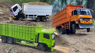 BIKIN HEBOH Truk Oleng Hino 500 Truk Isuzu GIGA Dump Truk Pasir Fuso 220Ps MUATAN OVERLOAD Terguling