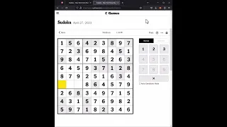 New York Times Sudoku Answer Today Easy Medium Hard 27th April 2023