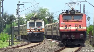 Highspeed Intercity Express +OMG & Howrah Katwa Emu Local Trains Skipping Huge Curve