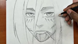 How to draw Eren Yeager 💔step-by-step | Easy to draw