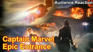 Captain Marvel Enters Atmosphere EPIC ENTRANCE (Audience Reaction) - Avengers: Endgame