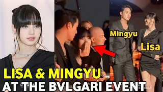 BLACKPINK LISA Stole The Spotlight At The Bulgari Event Lisa & Mingyu cute Interaction #lisa #mingyu