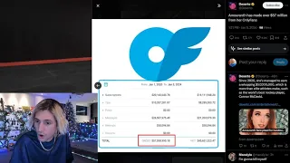 xQc Can't Believe Amouranth Made 57$ Million on OnlyFans