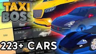 Reranking every Taxi Boss cars in tier list (Roblox Taxi Boss)