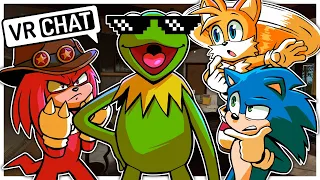 Team Movie Sonic Meets God Kermit In VRCHAT!!