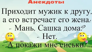 Приходит мужик к другу, а там его жена: - Мань, а покажи сиськи... Подборка смешных анекдотов