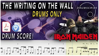 The Writing on the Wall (DRUMS ONLY) - Iron Maiden | DRUM SCORE Sheet Music Play-Along | DRUMSCRIBE