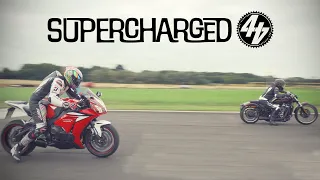 250bhp FIREBLADE v 220bhp HARLEY DAVIDSON | DRAG RACE