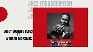 Buddy Bolden's Blues by Wynton Marsalis Guitar Tab Jazz Transcription