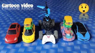 Rc helicopter and rock crawler and 3D car unboxing offroding tasting 🫣 cartoon video