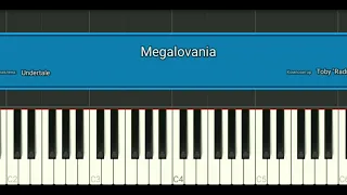Megalovania - EASY piano tutorial | Мегалования на пианино