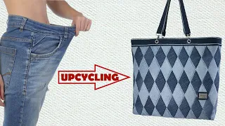 Shopper bag made from old jeans. English subtitles (autom.)