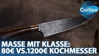 Masse mit Klasse Kochmesser: 80€ aus der Fabrik vs.1200€ aus der Manufaktur