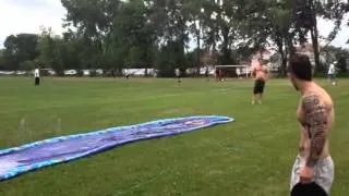 Frisbee slip n slide