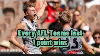 Every AFL Teams last 1 point wins