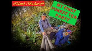 Island Bushcraft! (My tea party in the forest) (ASMR)