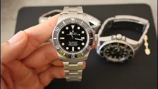 Rolex Sea Dweller 116600 vs 126600 real life comparison with the Submariner