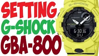 Casio G-Shock GBA-800 STEP TRACKER manual 5554 to set time