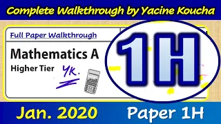 January 2020 Edexcel IGCSE Maths | Higher Paper 1H | Complete Walkthrough