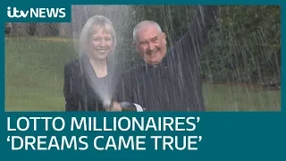 Couple found out about lottery jackpot win days before son given cancer all-clear | ITV News