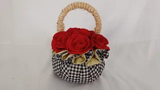 ideia diferente pra peso de porta,arranjo floral#artesanato #tutorial