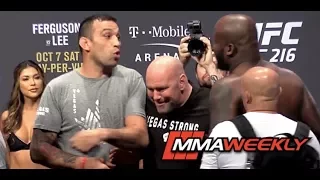 Derrick Lewis Gets in Fabricio Werdum's Face at UFC 216 Ceremonial Weigh-in