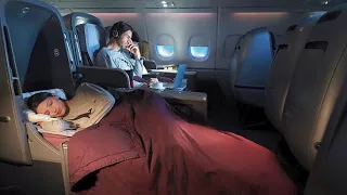 [QF118] Qantas BUSINESS CLASS | B747-400 Upper Deck Experience | HKG-SYD