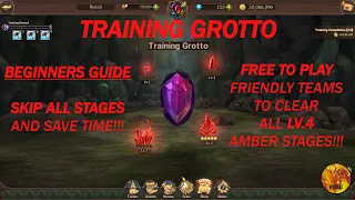 GRAND CROSS || TRAINING GROTTO || FREE TO PLAY FRIENDLY GUIDE TO GET ALL STARS TO SKIP ALL STAGES!!!