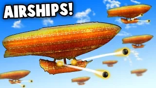 Intense Steampunk UFO AIRSHIP BATTLE! (Airships Conquer the Skies)