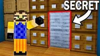 PERSONNE NE PEUT VOIR LE PASSAGE SECRET DE MON VOISIN ! | Hello Neighbor Minecraft