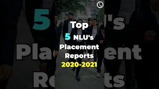 Top 5 NLU's Unbelievable Placement Packages 2020-2021 💵💵🔥🔥