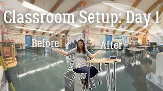 NEW Classroom Setup Day 1 || Back to Class ||  Teacher Vlogs || Back to School Time || Prep With Me