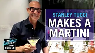 Stanley Tucci & James Corden Make a Martini