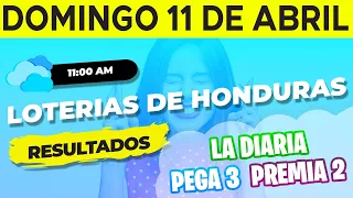 Sorteo 11AM Loto Honduras, La Diaria, Pega 3, Premia 2, Domingo 11 de Abril del 2021 | Ganador 😱🤑💰💵