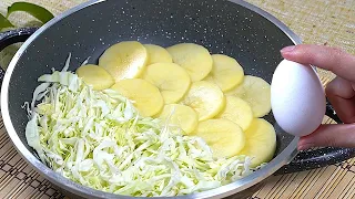 Cabbage with eggs tastes better than meat! simple, healthy and very delicious lunch or dinner recipe